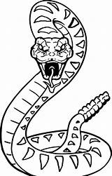 Snake Coloring Pages Snakes Kids Easy Rattlesnake Drawing Animal Cobra Rainforest Color Jungle Anaconda Scary Printable Cool Drawings Animals Diamondback sketch template