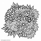 Coloring Pages Flower Adult Adults Printable Flowers Print Look Other sketch template