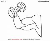 Muscle Easy Draw Simple Sketch Kids sketch template