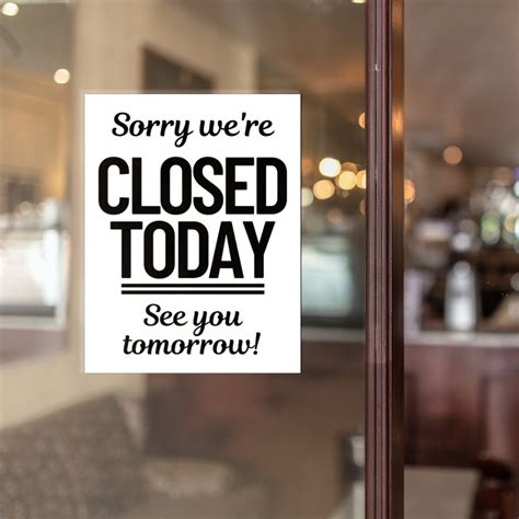 closed today printable sign   closed   etsy uk