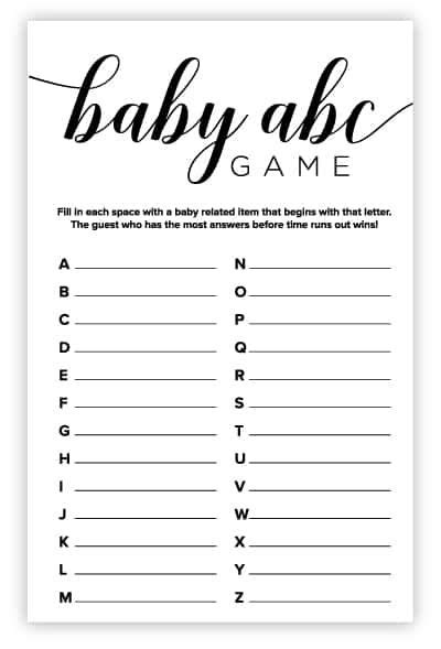 printable baby shower games volume  instant