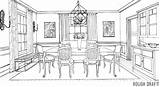 Coloring Dining Room Making Book Pages Scenes Behind House sketch template