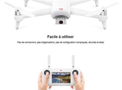 drone xiaomi fimi  camera hd telecommande avec ecran  deux batterie