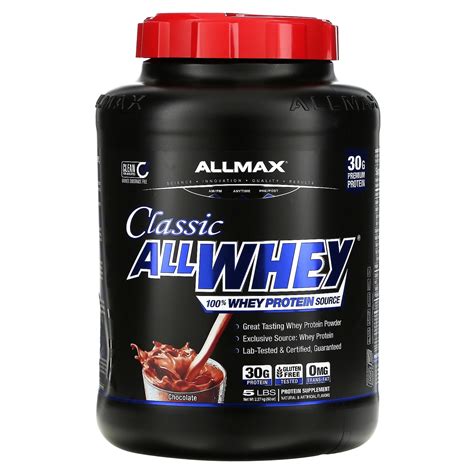 allmax nutrition classic allwhey  whey protein chocolate  lbs  kg walmartcom