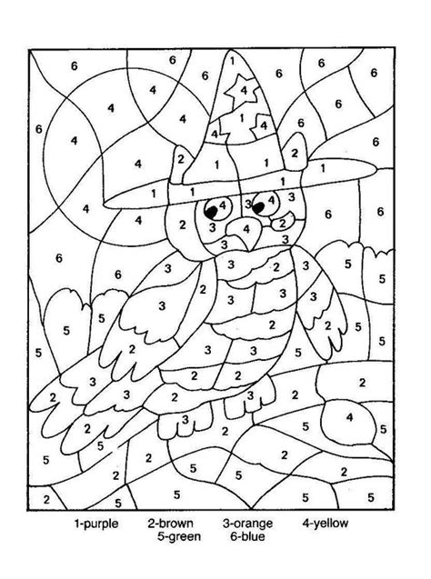 gambar  printable color number coloring pages colour numbers