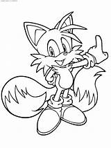 Sonic Coloring Pages Printable Kids Characters Pdf  Tails Hedgehog sketch template