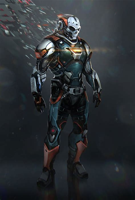 chronos sci fi concept art sci fi armor futuristic armour