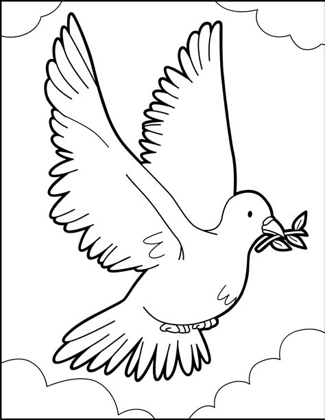 flight   dove  peace coloring pages hellokidscom