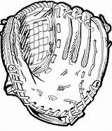 Drawing Baseball Softball Glove Gloves Clipart Getdrawings Library sketch template