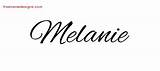 Melanie Cursive Name Tattoo Designs Lettering sketch template