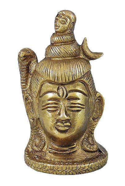buy face  lord shiva brass statue