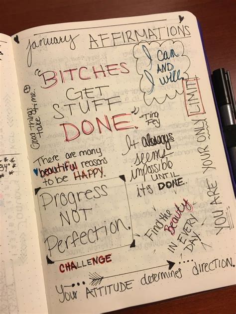 i love the idea of a page of affirmations in my planner that i add to