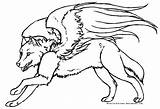 Wolf Coloring Winged Pages Drawing Lineart Wings Color Female Wolves Kitsune Pup Drawings Anime Deviantart Base Colouring Little Template Line sketch template