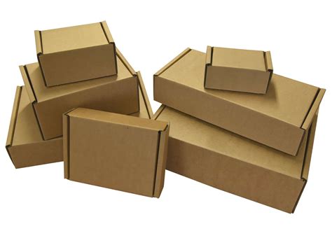 brown die cut folding lid postal cardboard boxes small parcel shipping cartons packaging shack