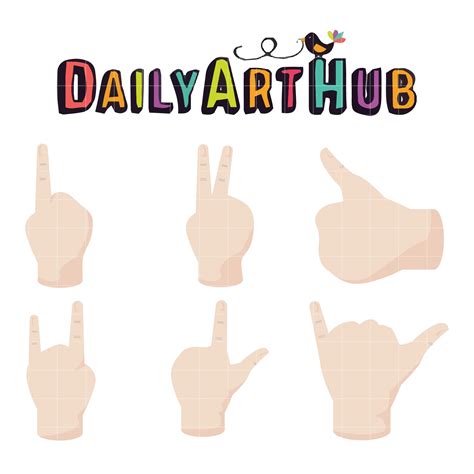 hand signs clip art set daily art hub graphics alphabets svg