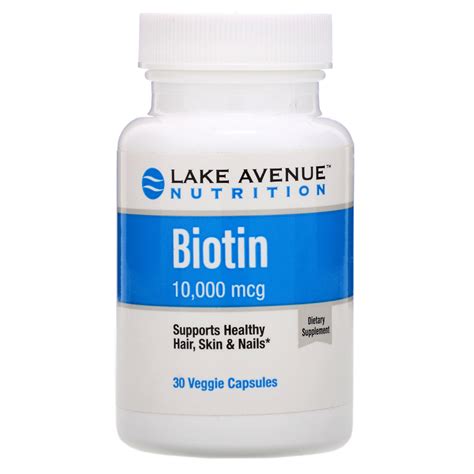 lake avenue nutrition biotin  mcg  veggie capsules iherb