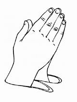 Praying Hands Clipart Coloring Children Pages Clip Printable Child Prayer Kids Preschool Bible Cliparts Hand Drawing Cartoon Baby Girl Sunday sketch template