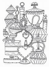 Coloring Perfume Pages Bottle Colouring Bottles Color Adult Clipart Printable Drawing Sketch Books Vk Plaid раскраски Adults Book Sheets для sketch template