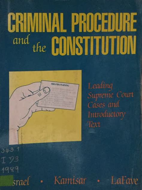 criminal procedure and the constitution leading supreme court cases