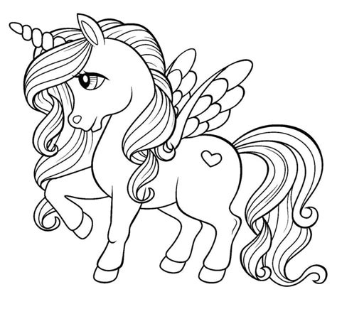 realistic flying unicorn coloring pages