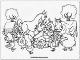 Pages Barnyard Farm Coloring Template sketch template