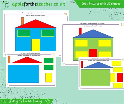 copy  shape pictures house apple   teacher