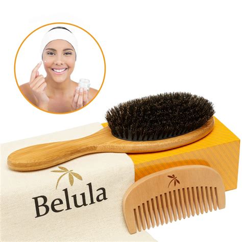 boar bristle hair brush set belula care
