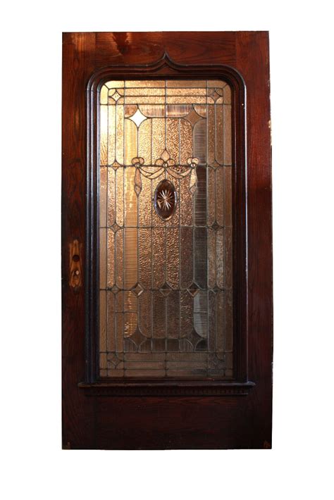 Incredible Antique 42” Exterior Door With Beveled And