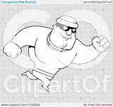 Robber Running Male Outlined Coloring Clipart Vector Cartoon Cory Thoman sketch template