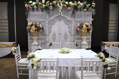 dekorasi meja akad nikah  rumah tempat pernikahan dekorasi