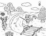 Crossing Animal Coloring Pages Village Fishing Printable sketch template