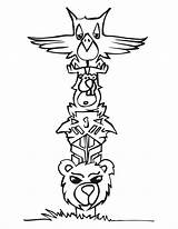 Totem Pole Coloring Pages Poles Printable Kids Drawing Color Easy Blank Print Template Indian Bestcoloringpagesforkids Tiki Hawaiian Mask Drawings Worksheets sketch template
