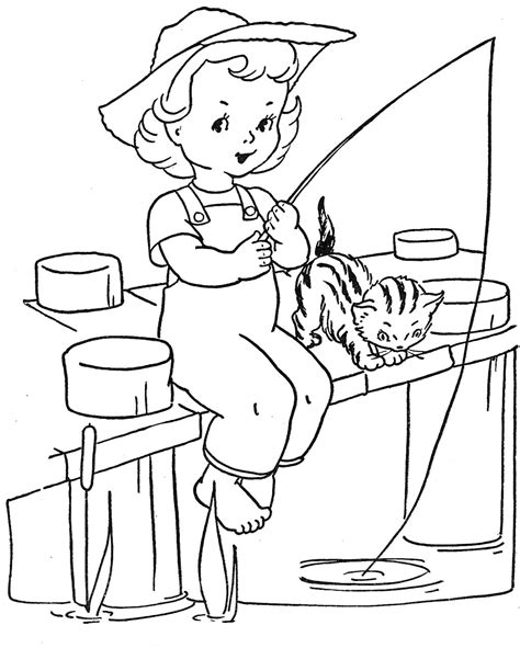 fishing coloring pages  coloring pages  kids