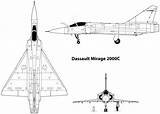 Mirage Dassault 2000c Aviadejavu sketch template