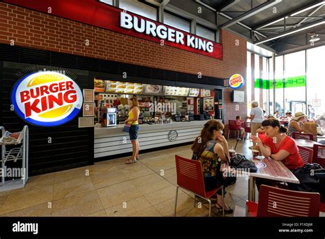 Burger King Restaurant At The Praha Florenc Bus Station In Prague Stock
