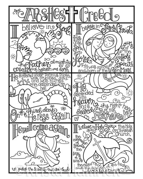 apostles creed coloring page   sizes