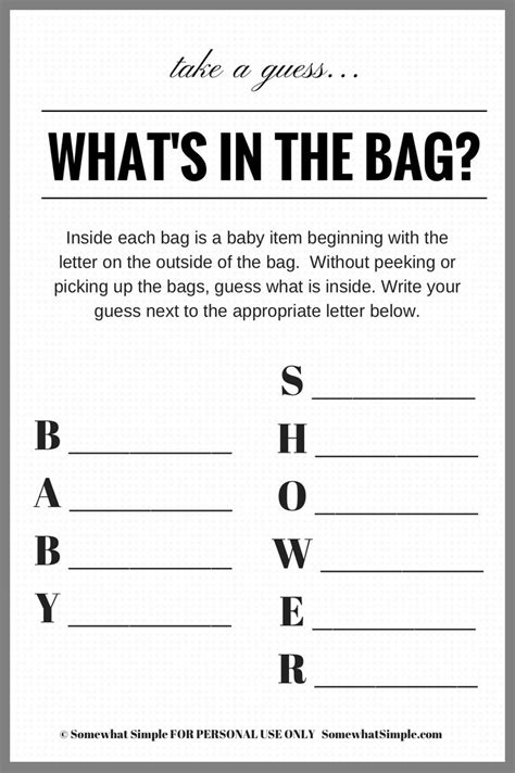 pin  anita connor peck  baby shower printable baby shower games