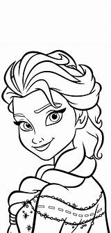 Elsa Disney Anna sketch template