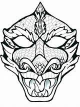 Coloring Mask Pages Dragon Face Tiki Tribal Template Pj Printable Print Color Drawing Spiderman Getcolorings Masks Getdrawings African Colorings Colouring sketch template