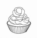 Coloring Cupcake Pages Cupcakes Cute Printable Coloring4free Color Colouring Cake Print Drawing Ice Cream Kids Kitty Hello Adults Books Popular sketch template