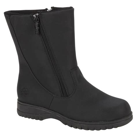 totes womens weather boot rosie  wide width black