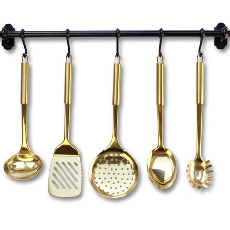 gold cooking utensils brass kitchen utensils modern cooking