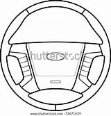 Car Steering Wheel Line Dashboard Stock Coloring Shutterstock Vector Template Lightbox sketch template