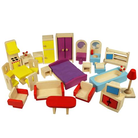 dolls house furniture set  wood bigjigs jt