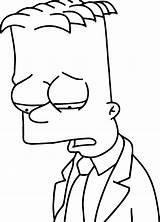 Bart Simpsons Lapiz Imagui Pintar Skateboarding Originales Páginas Traurige Artikel sketch template