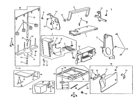sewing machine diagram parts list  model ub singer parts