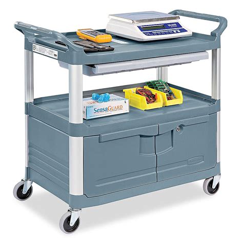 Rubbermaid® Service Cart With Cabinet H 2060 Uline