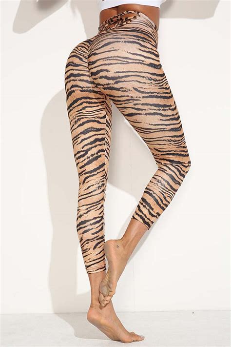 lovely trendy tiger print leggingsleggingsbottomslovelywholesale