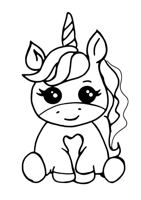cute baby unicorn coloring page  printable pages unicorn  girls