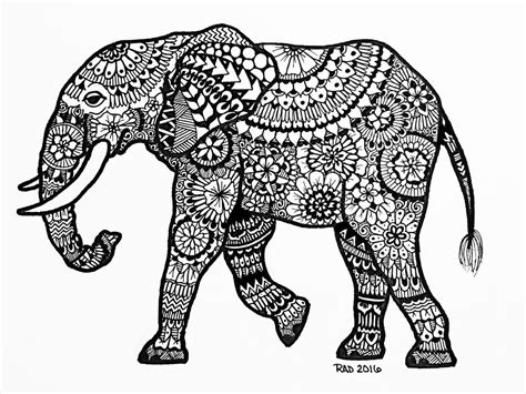 zentangimals zentangle animals elephant drawing elephant art